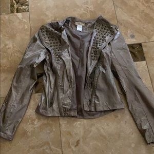 Bronze soft leather jacket